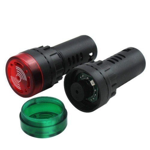 AD16-22SM-RGY110V 22mm Buzzer 110V 120V LED Indicator Light Flash Alarm Beep