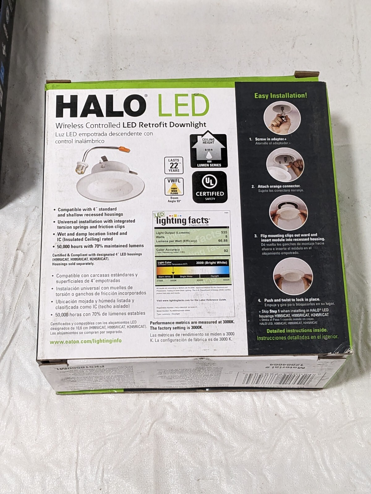 Halo 4″ Wireless Smart Integrated LED Recessed Ceiling Light Qty 4 RL460WHZHA69