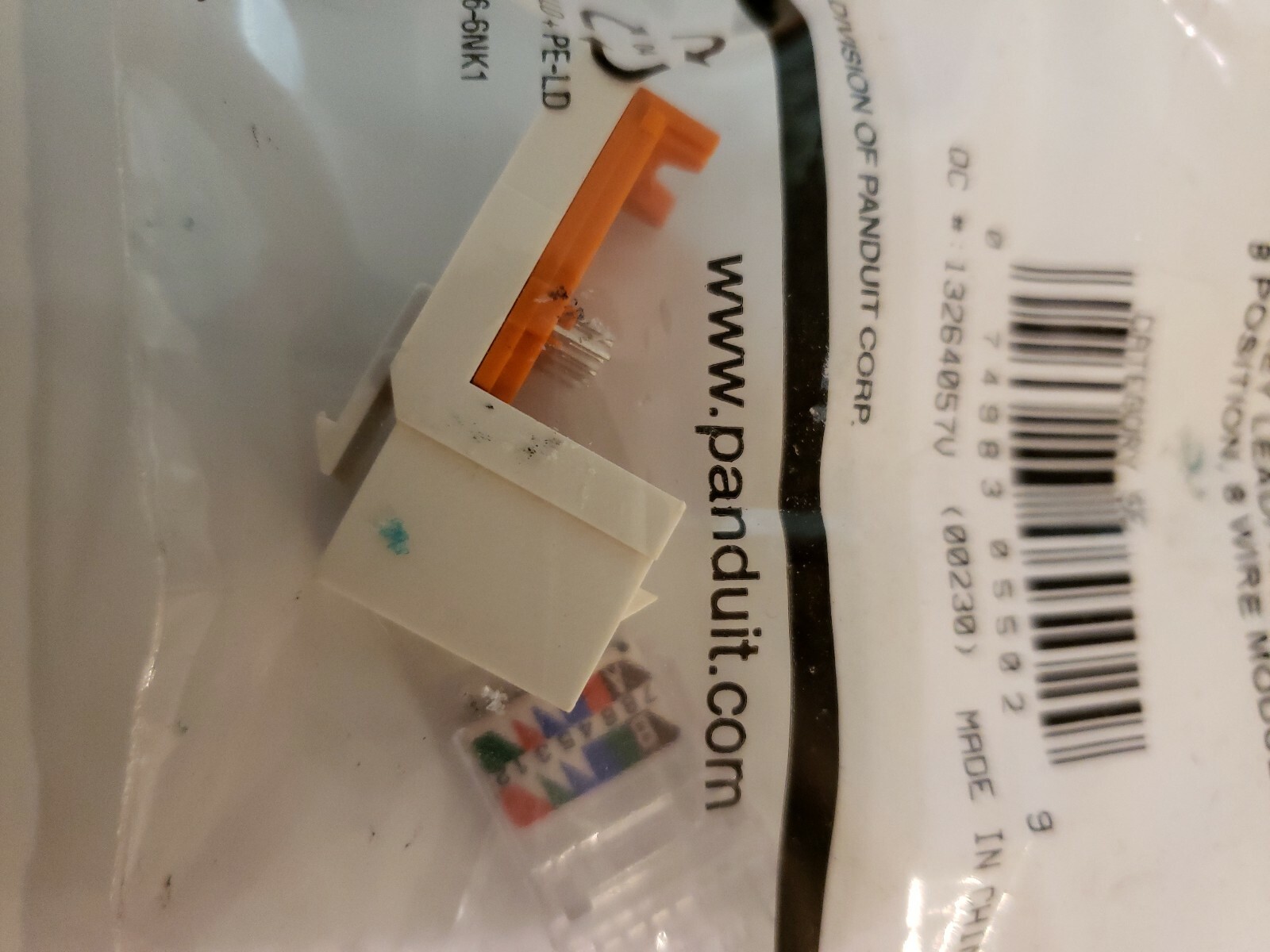 New Panduit NK5E88MIWY Netkey Leadframe Cat 5E