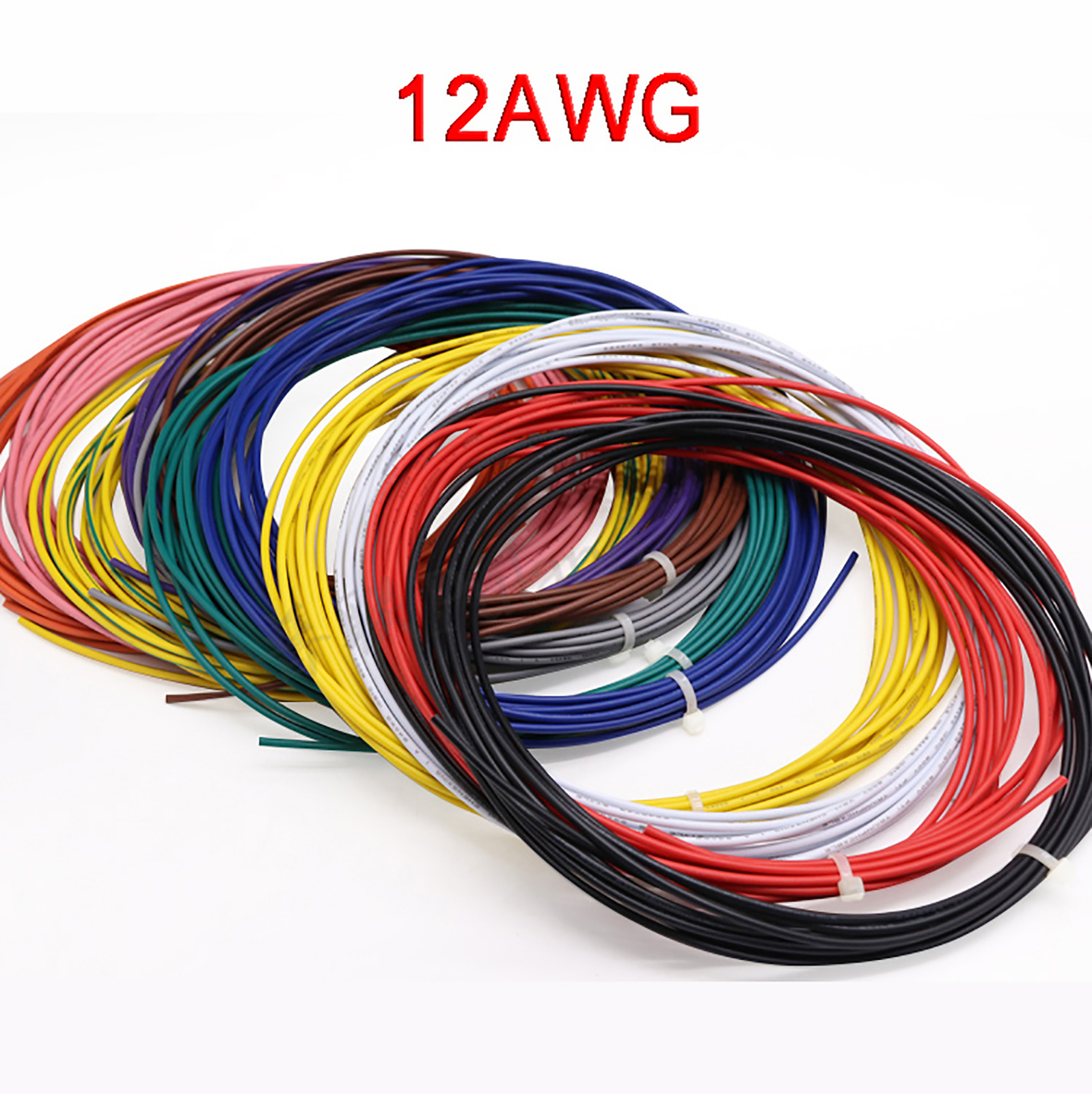 12AWG PVC Electronic Cable Tinned Copper Stranded Wiring 600V High TEMP 105℃