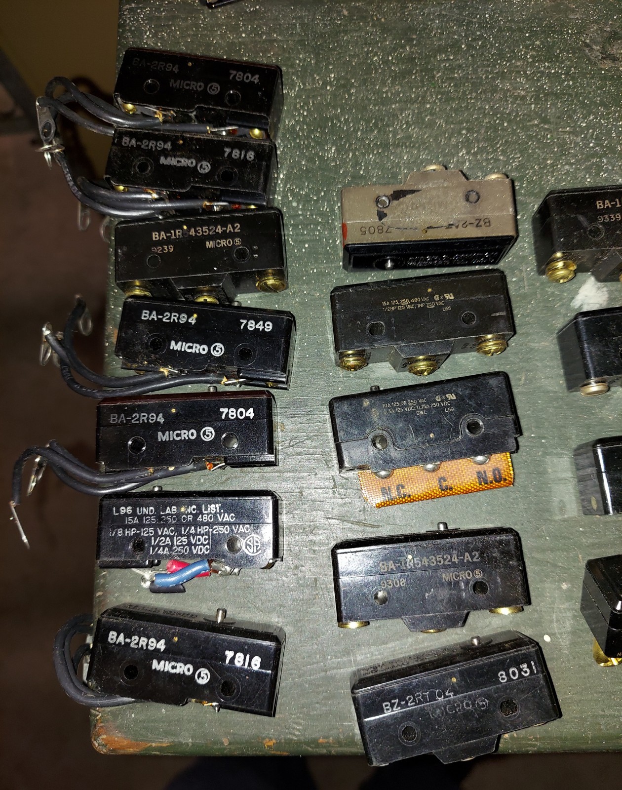 Micro Switch Lot , electrical switches . Various Configuration Lot . See Photos