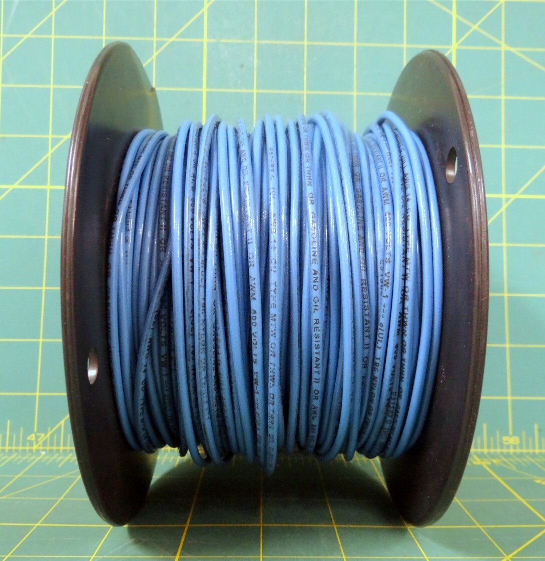 MTW 14 Gauge Blue Stranded Copper Wire – Partial Reel – Approx. 275′