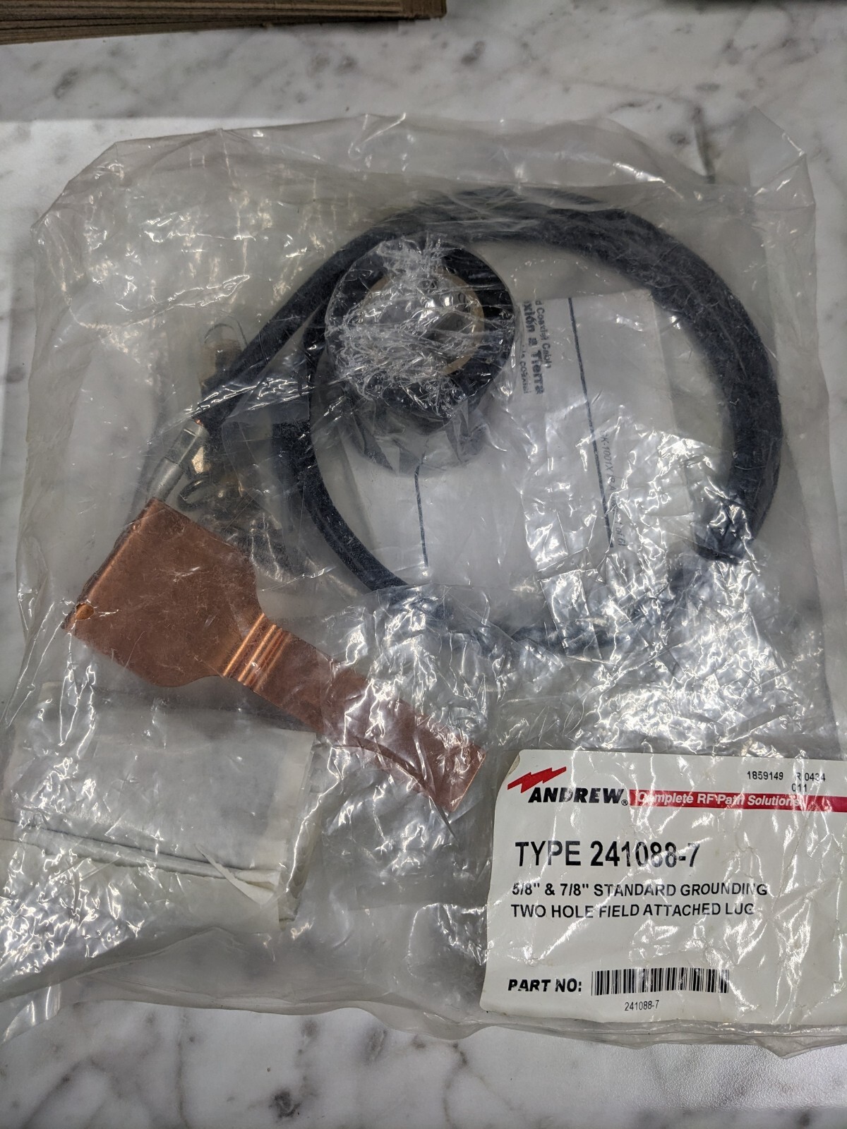 ANDREW 5/8″ 7/8″ STANDARD GROUNDING 2 HOLE FIELD ATTACHED LUG KIT TYPE 241088-7