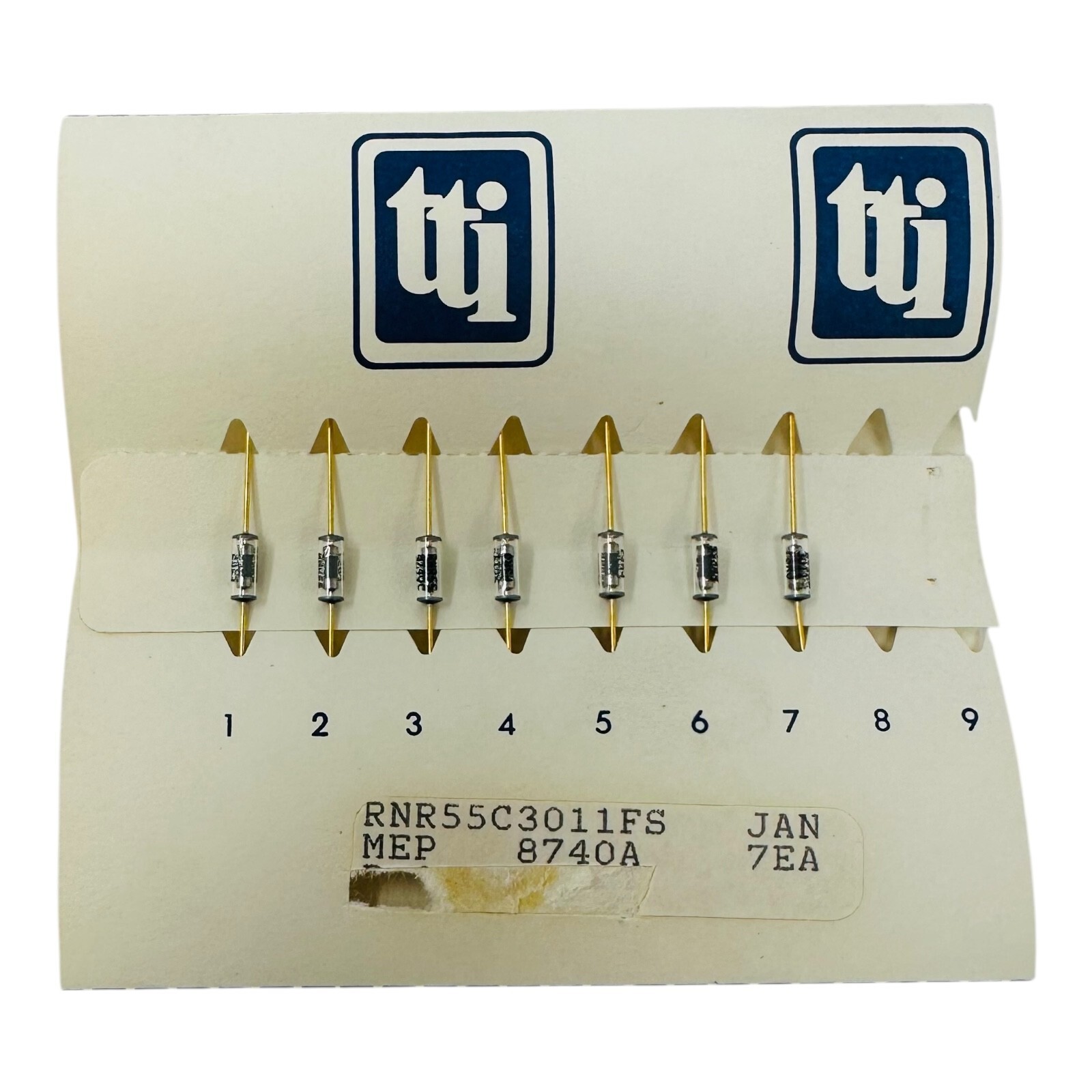 TTI RNR55C3011FS RESISTOR 3.01KOHMS,200WV, NEW/UNUSED SURPLUS QTY 7pcs