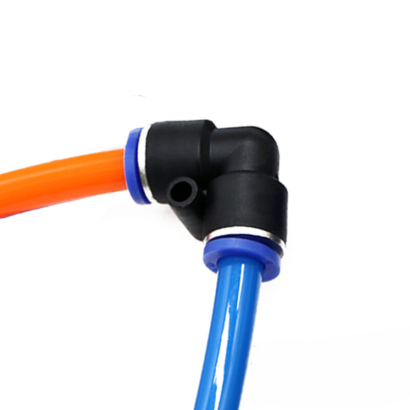 Pneumatic Hose Quick Coupling Plastic Push Connectors Straight/L/Y/T Type Black