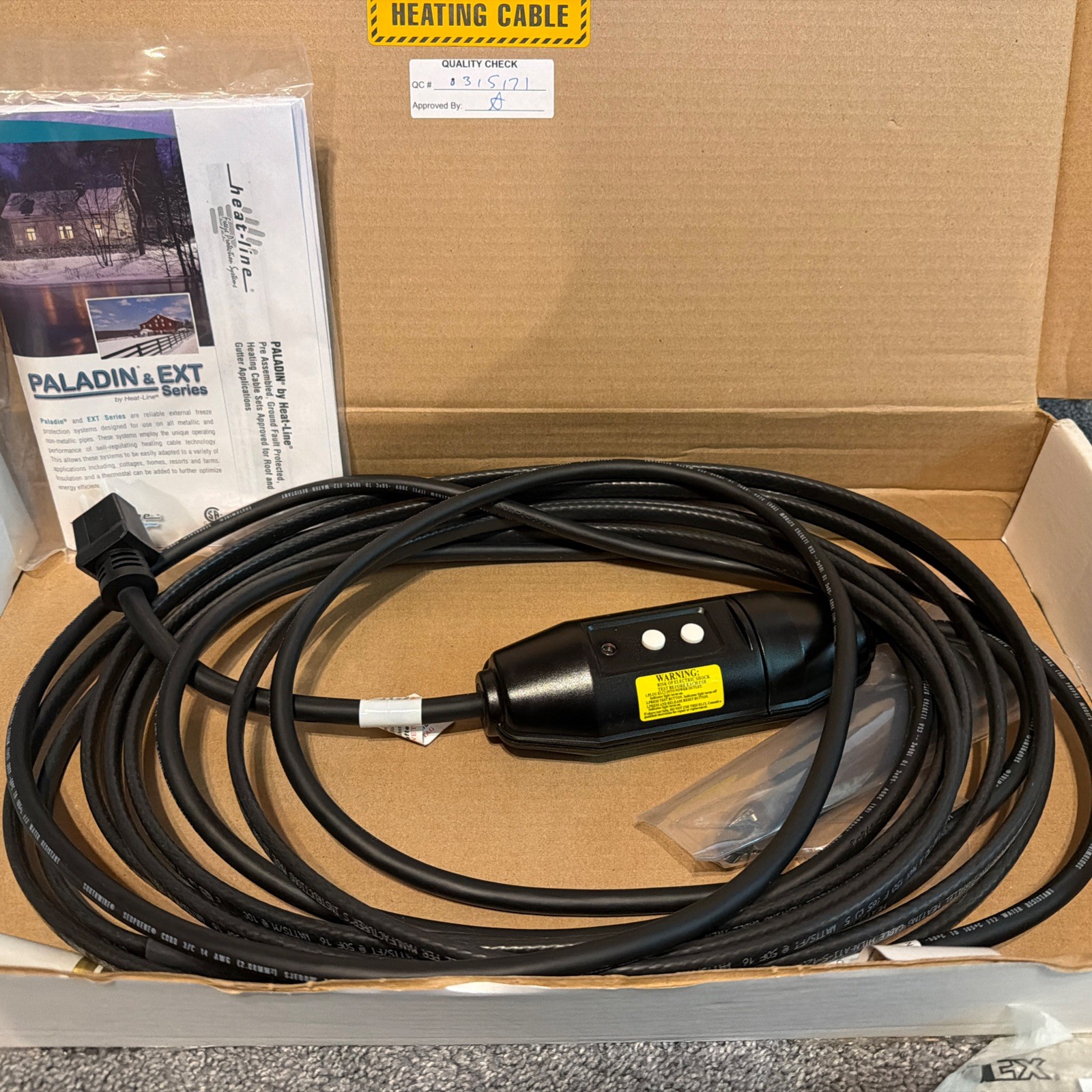 NEW Heat-line PLDI-020 Paladin 20ft Heating Cable Protection System