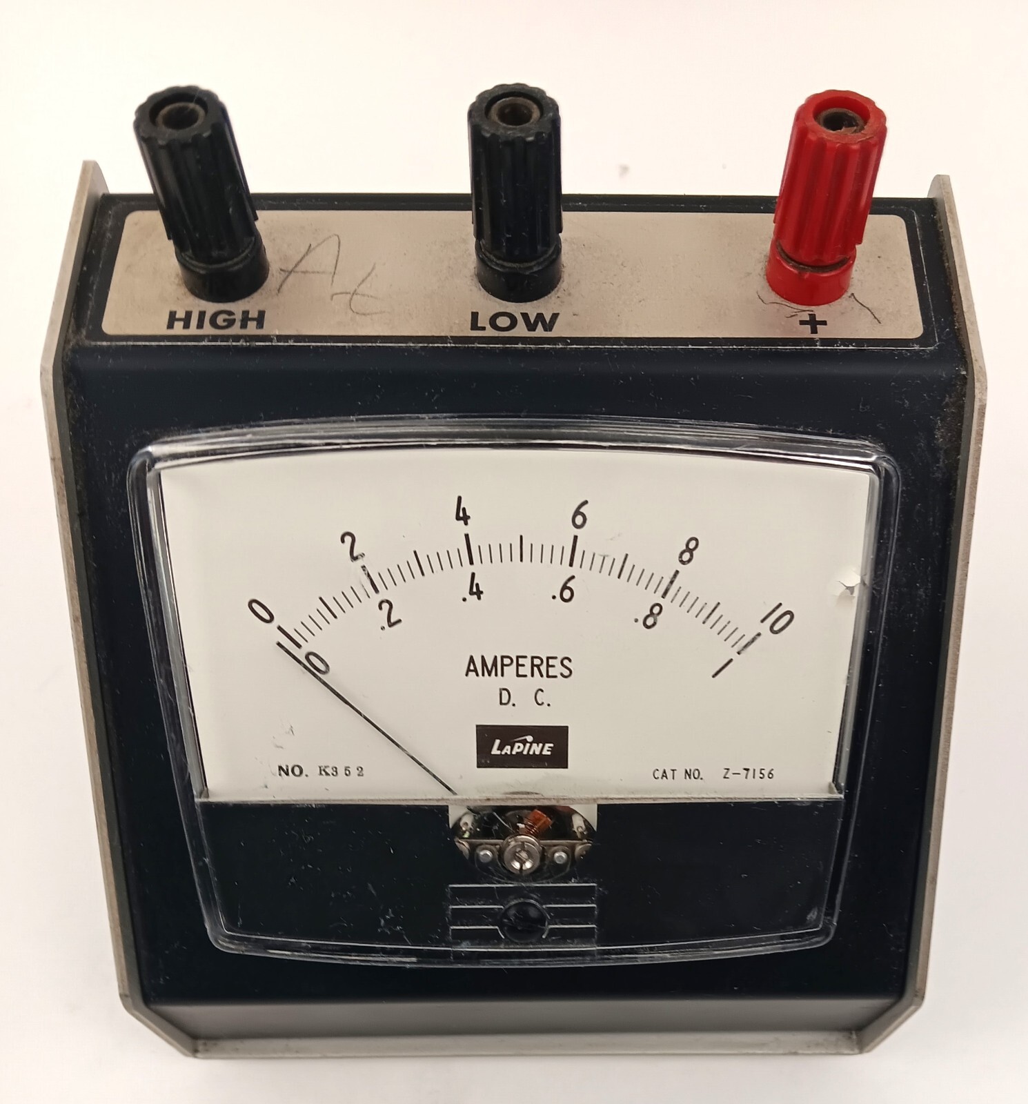 LaPine Scientific Company DC Amperes Cat No Z-7156 No K382 Meter Vintage