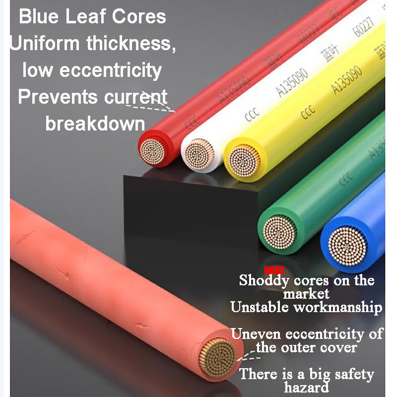 RV Single Core Flexible Wire Pure Copper Cores PVC Electrical Cable 0.3mm²~4mm²