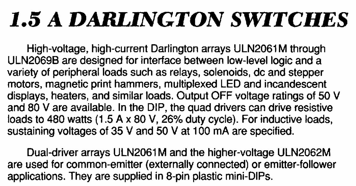 ( 2pcs ) IC , ULN2061M, Allegro/Vishay, Darlington Switches, 8PIN, PLASTIC