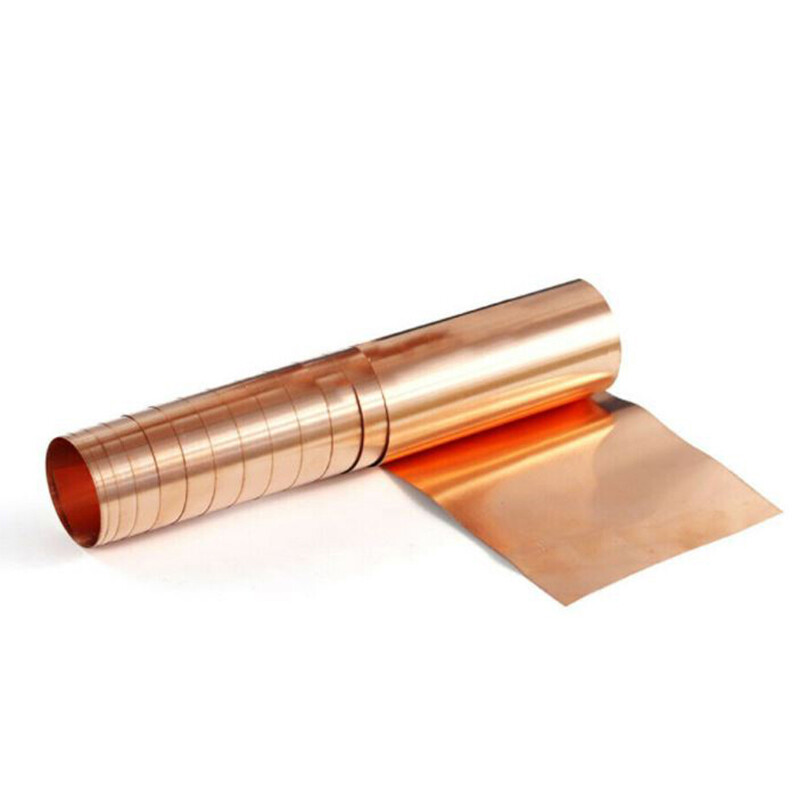 1 Meter 99.9% Pure Copper T2 Cu Metal Sheet Foil Plate Strip Thickness 0.01-1mm