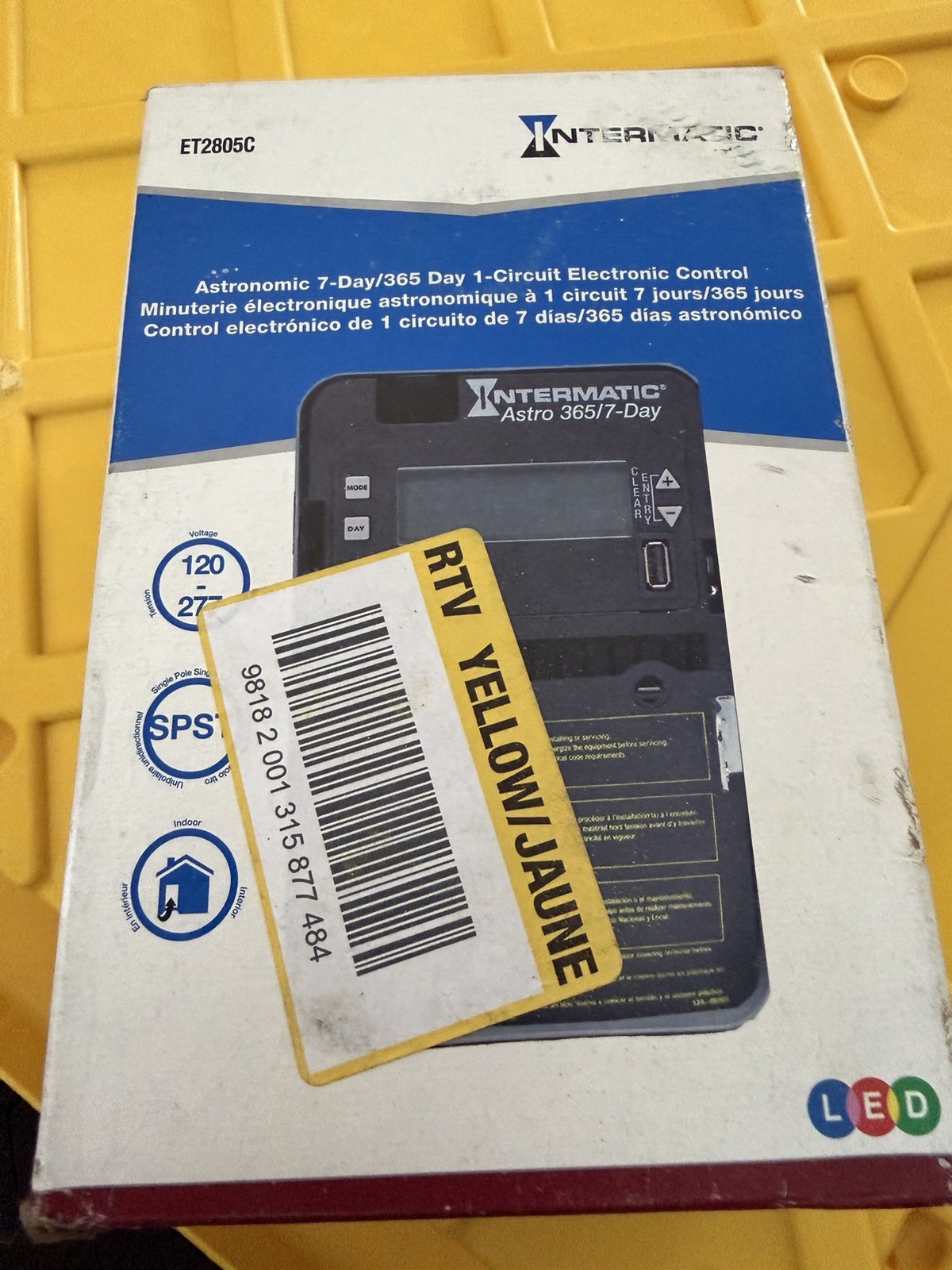 INTERMATIC ET2805C Electronic Timer, Astronomic 7/365 Days, 120-277 VAC