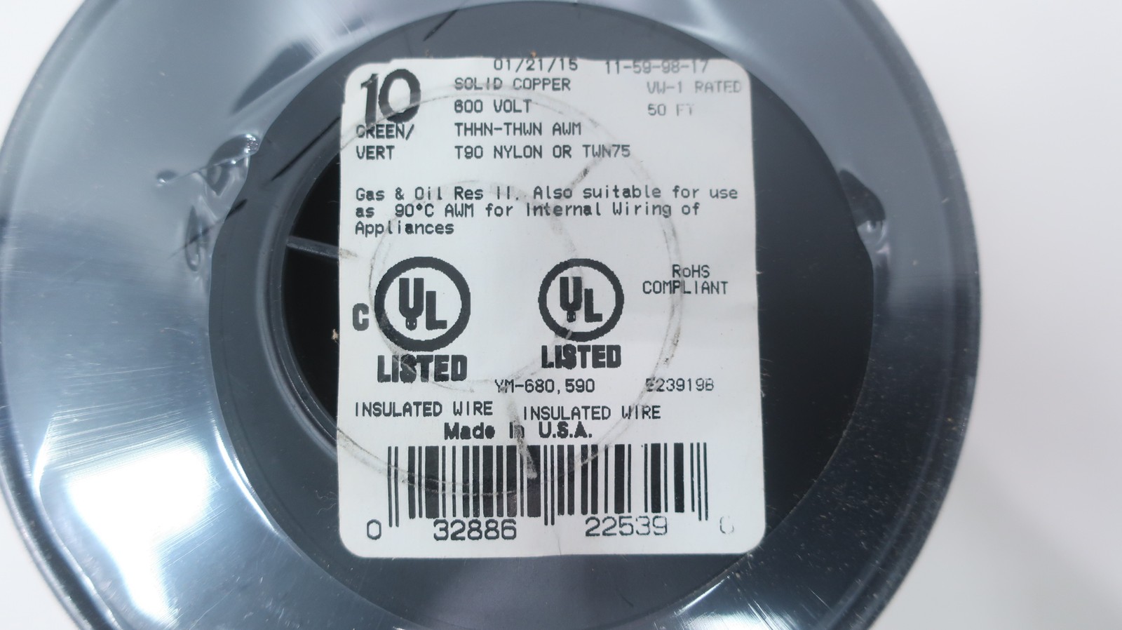 Southwire 11-59-98-17 Wire Thhn-thwn Awm T90 Nylon/twn75 10awg 50ft 600v-ac