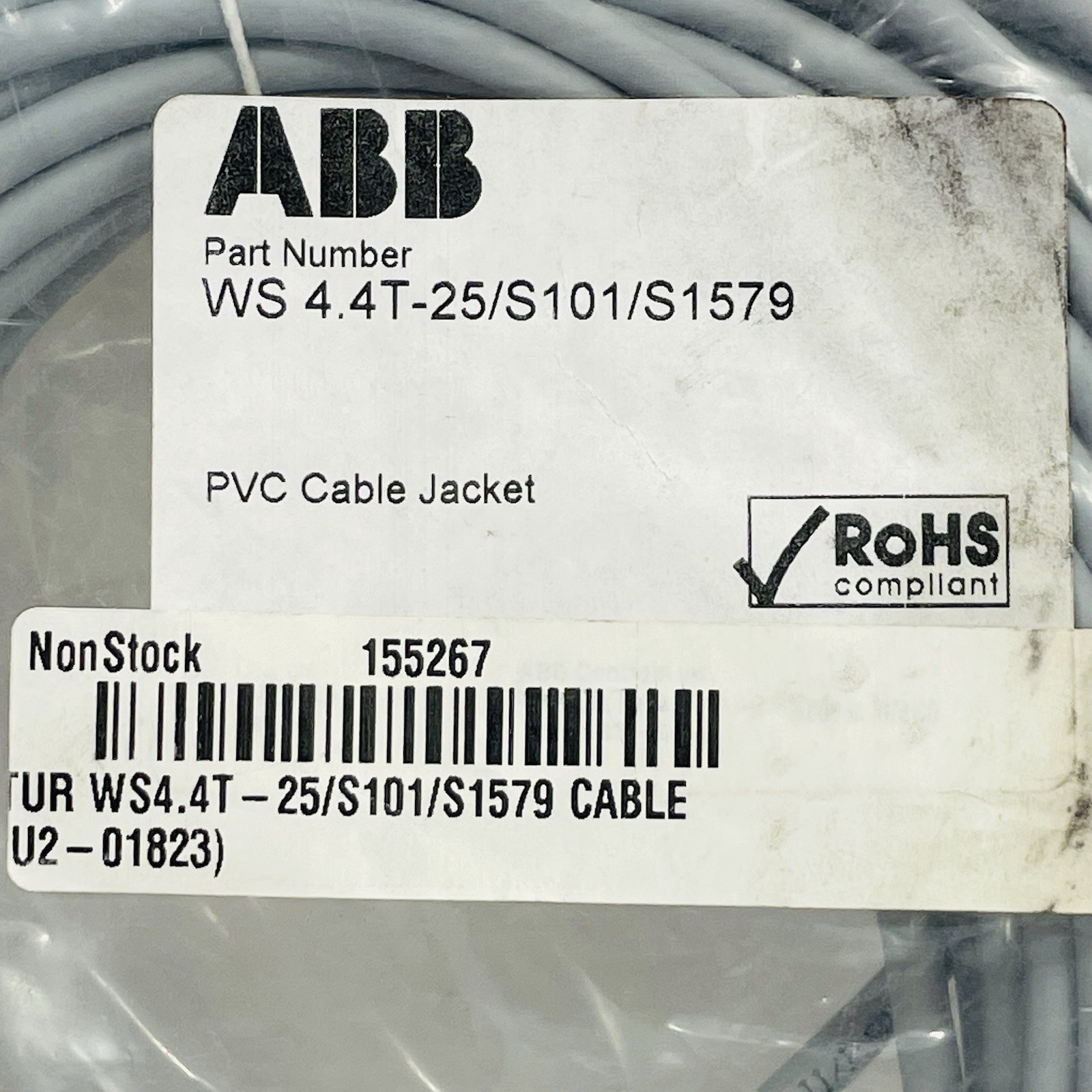 Turck WS4.4T-25/S101/S1579 M12 EuroFast 90° 4-Pin Male, 25 Meters, Single Ended