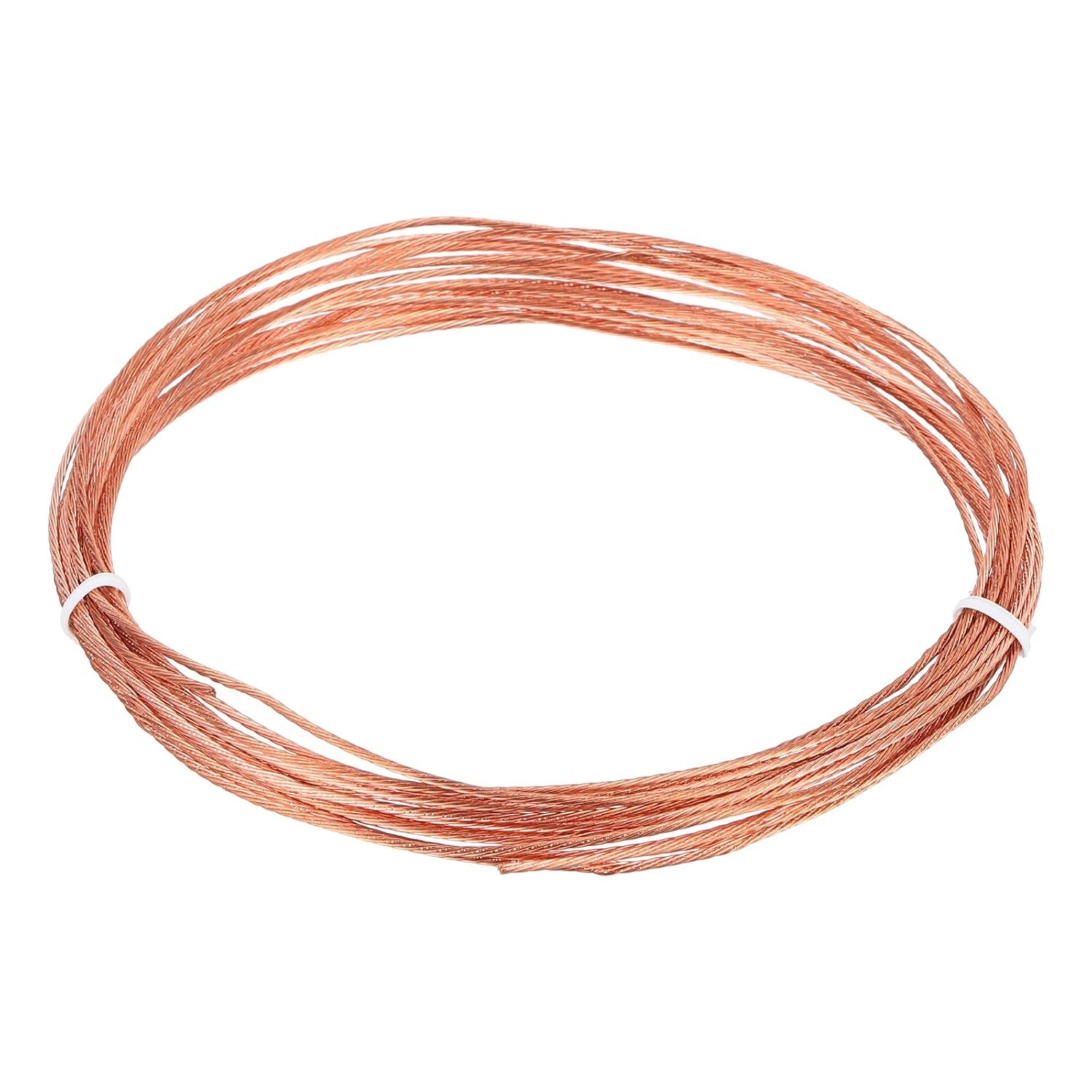 Uxcell 18 Gauge 100 Ft Bare Copper Ground Wire for Electrical Applications