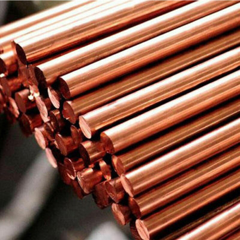 99.9% T2 Pure Copper Rod Metal Round Solid Bar 14~35mm Diameter 200~500mm Long