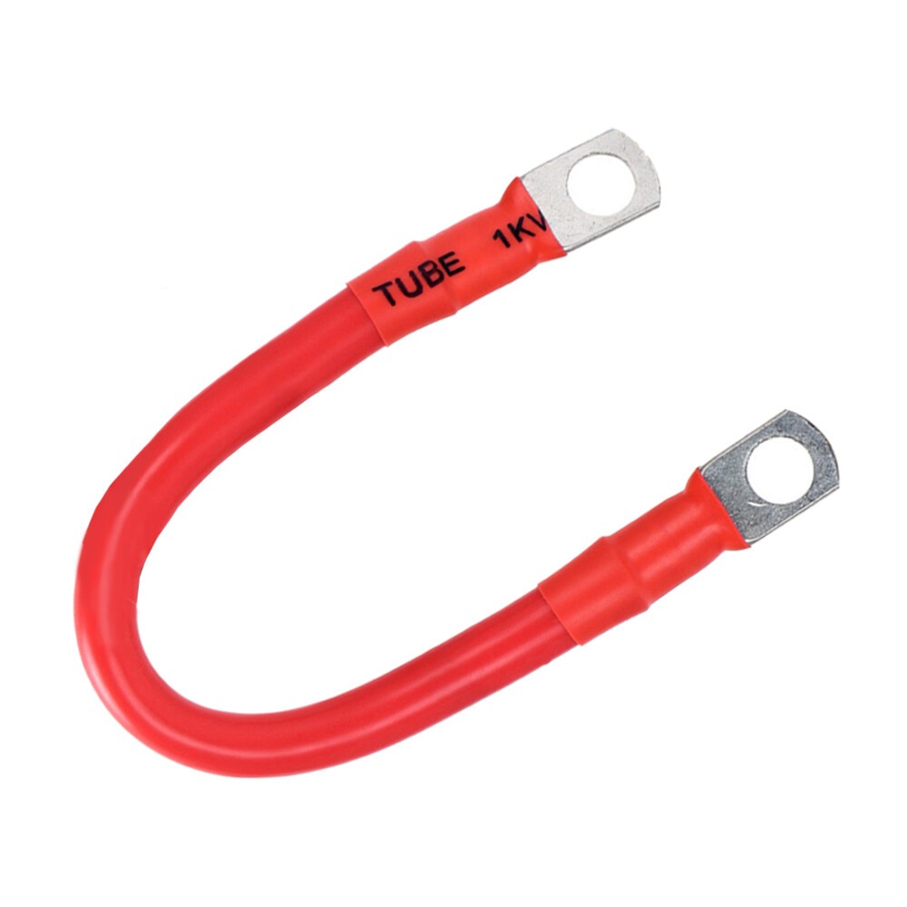 2 / 4 PCS 2AWG Copper Battery Cable Wire with Lugs Auto Marine Inverter RV Solar