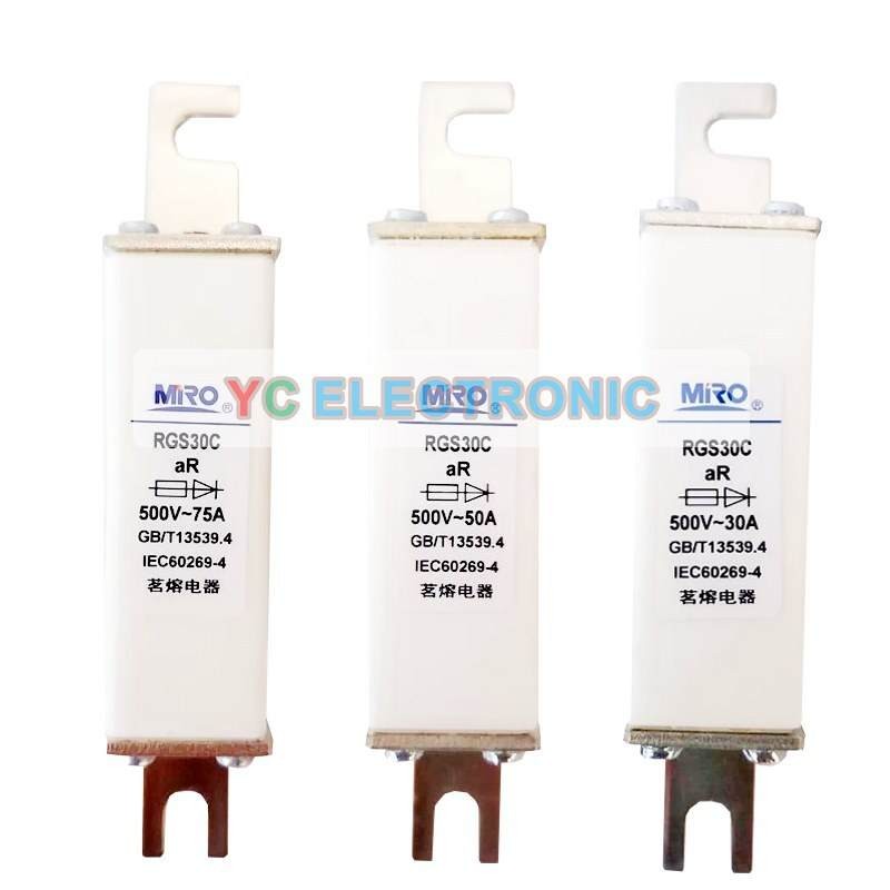 QTY:10 New For MRO Fast Fuse RGS30C RS0 30A 40A 50A 63A 75A 80A 100A 500V