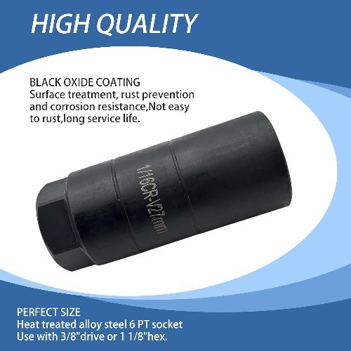 Oil Pressure Sensor Removal Tool, 3/8″ Drive 45# Steel Anti-Slip Color: Black