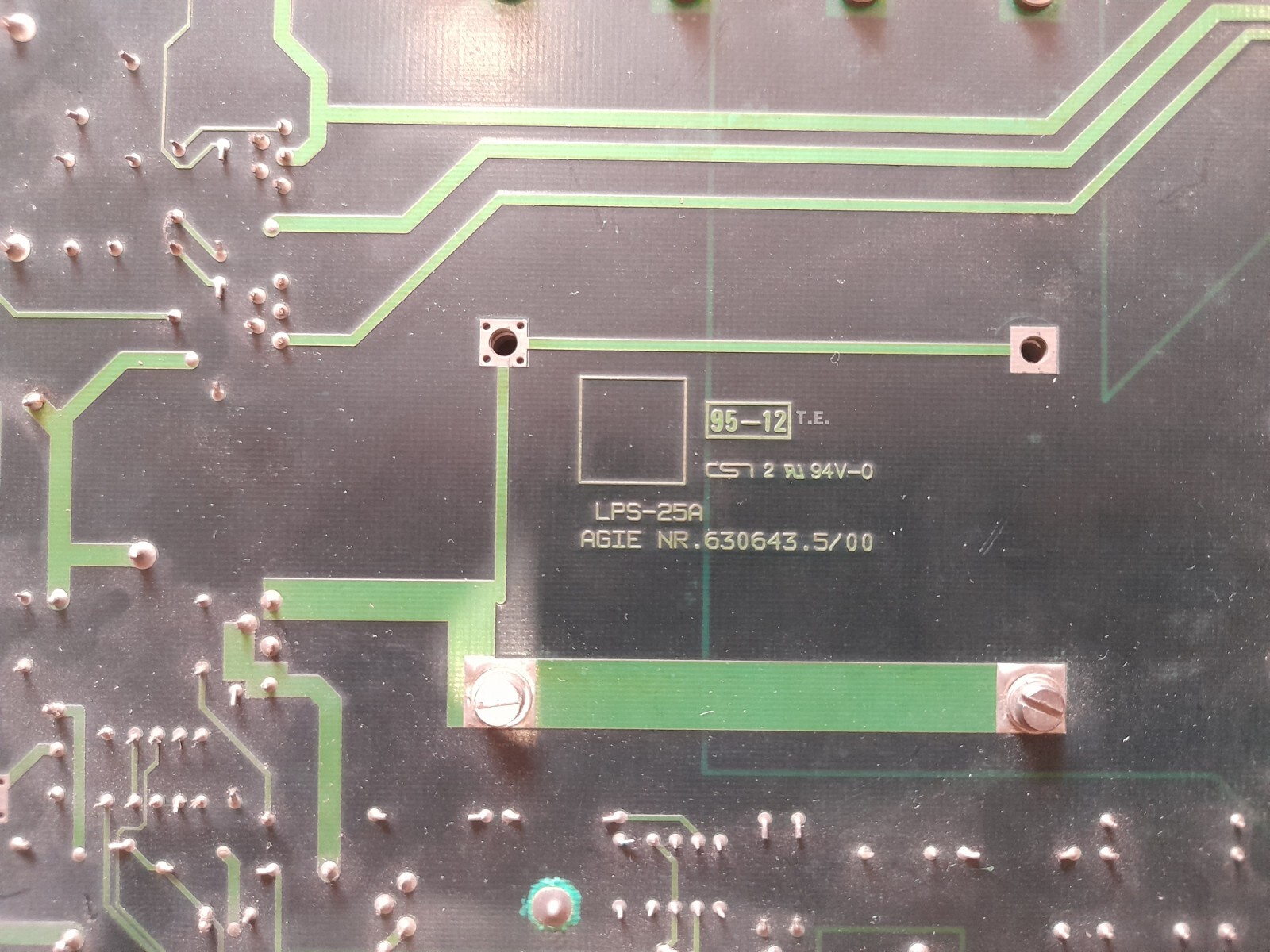 AGIE LPS-25A BOARD AGIE Nr.630643.5 AGIE- SWITZERLAND