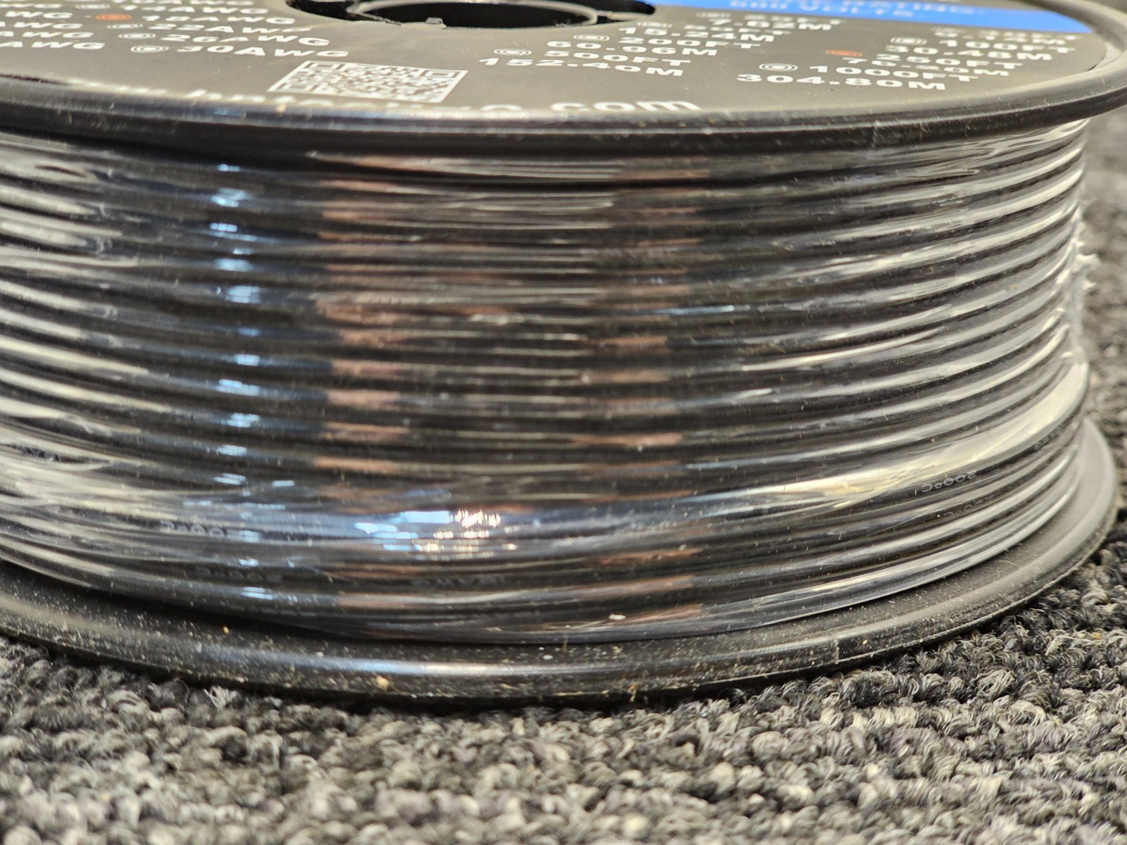 (QTY 3) BNTECHGO Black 18 Gauge Super Flexible Silicone Wire, Spool 250 ft