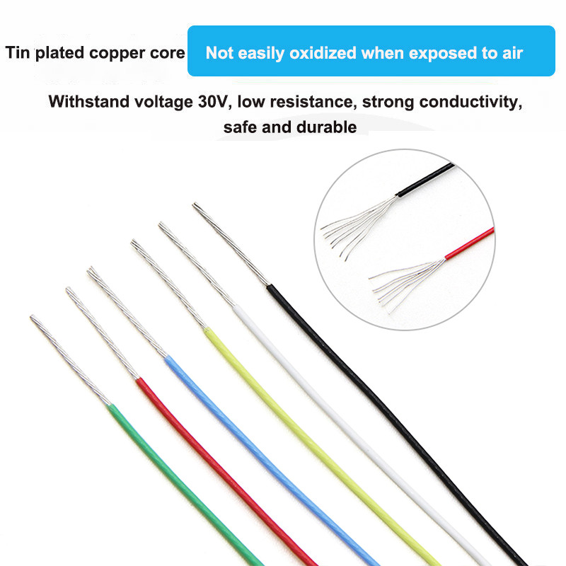 PTFE Cable Wire 26 28 30 32 34 36 38 40AWG Flexible Tinned Copper Cable UL10064