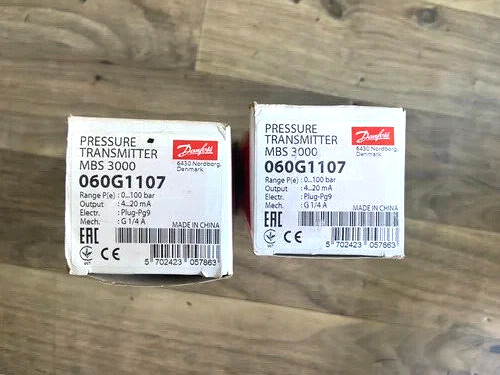 1PC- Danfoss 060G1107 Pressure transmitter, MBS 3000, 0.00 bar-100.00bar- NEW