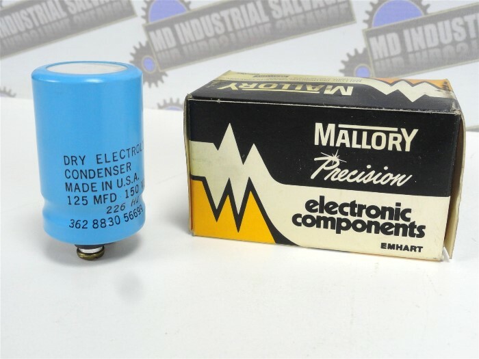 MALLORY Dry Electrolytic Condenser 226H1 – 125 MFD / 150 VDC * (NEW in BOX)