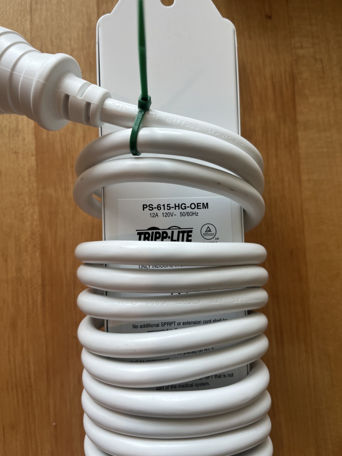 Tripp Lite Hospital Grade Surge Protector PS-615-HG-OEM. 6 outlets, 15′ cord