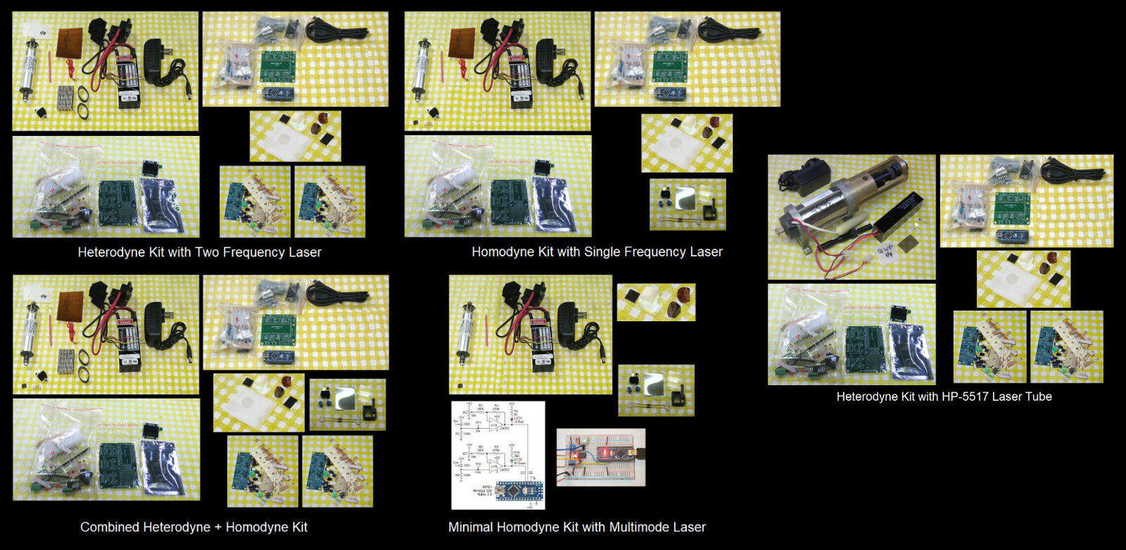 DIY Interferometer Displacement Measurement System Kit- Laser,Controller,Display
