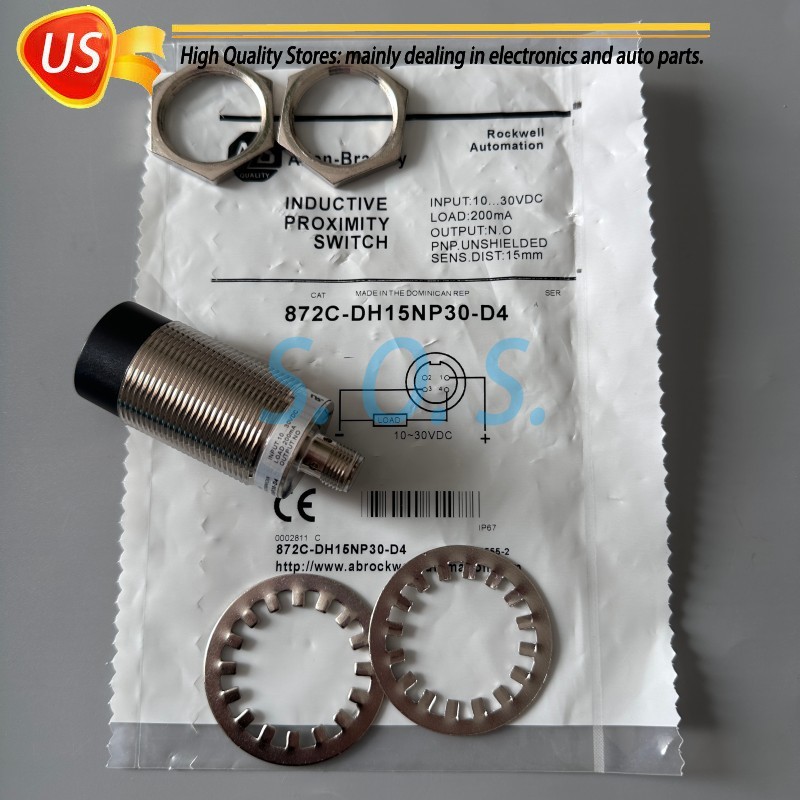 For Allen Bradley 872C-DH15NP30-D4 Proximity Sensor,4-pin,15mm,10-30VDC,NEW