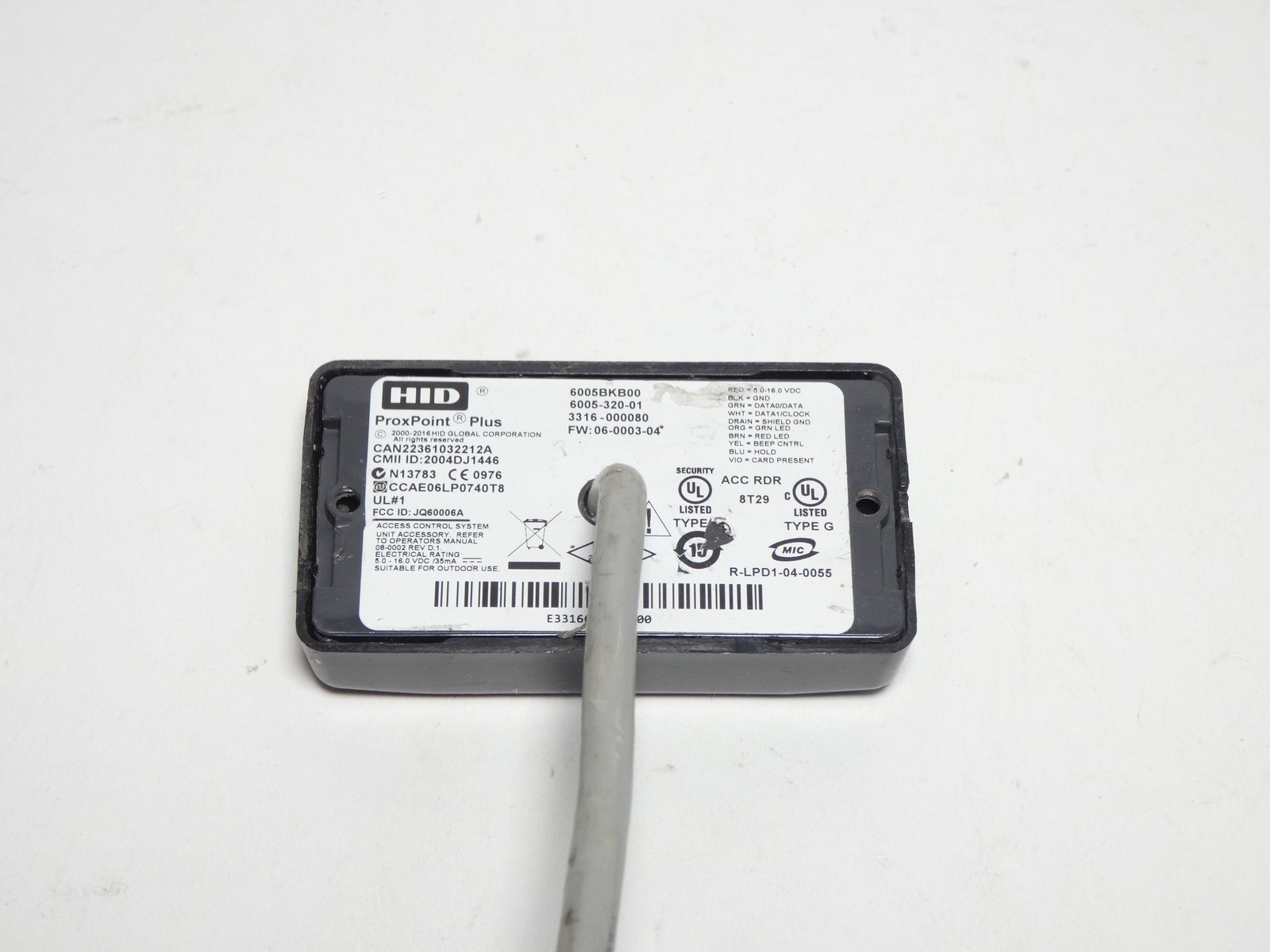 HID 6005BKB00 ProxPoint Plus Mini Mullion Proximity Card Reader