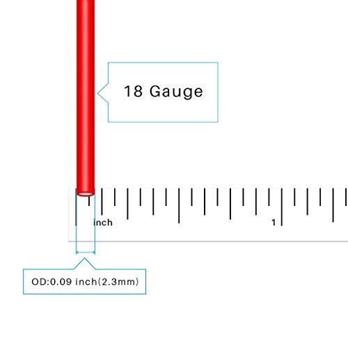 BNTECHGO 18 Gauge Silicone Wire Spool 250 ft Red Flexible 18 AWG Stranded Tin…