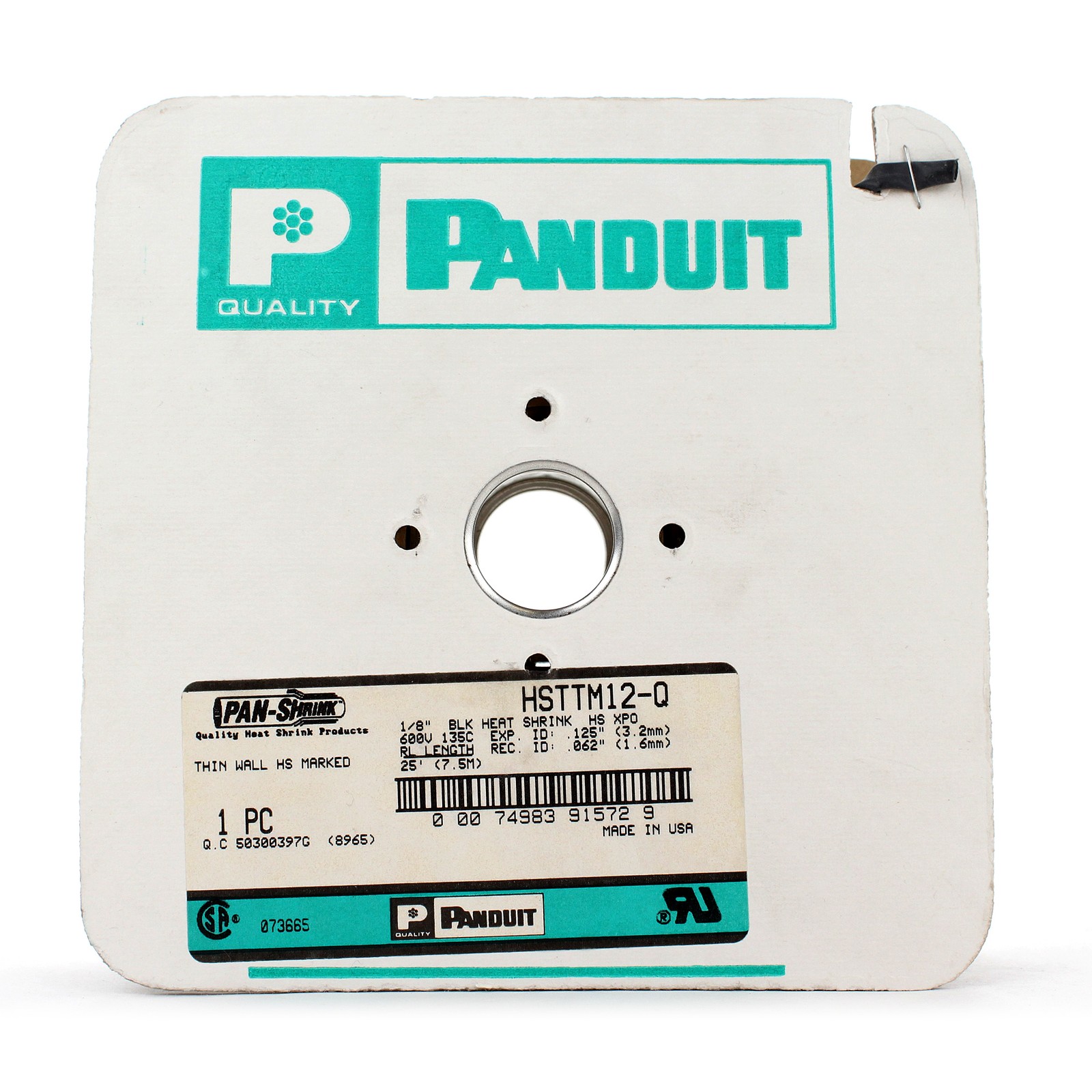 PANDUIT HSTTM12-Q 1/8″ THIN WALL HEAT SHRINK DRY-SHRINK TUBING (25 FOOT REEL)