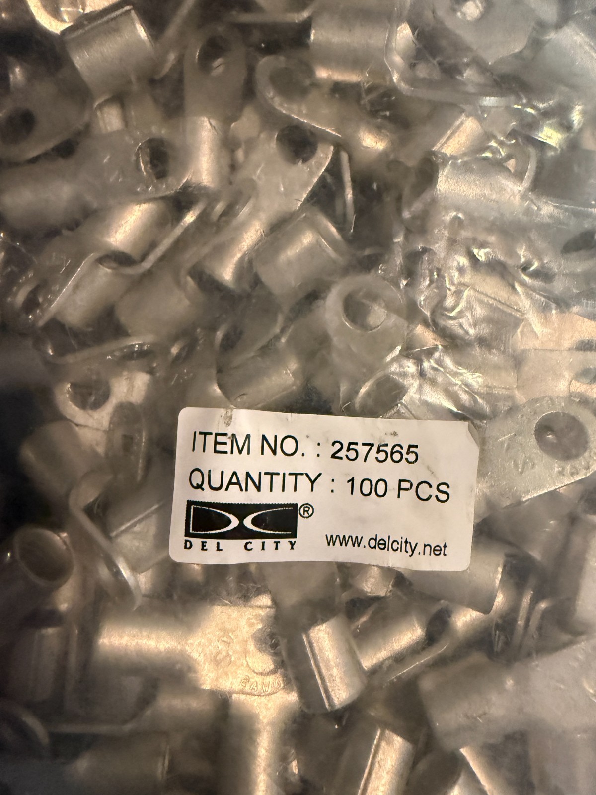 Non-Insulated Copper Tin Plated Ring Terminal, 5/16″ Stud (100 PCS)