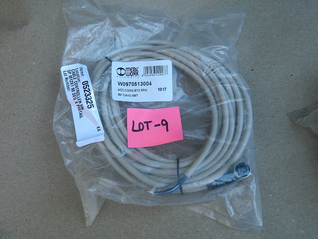 Pneumatic Metal Work W0970513004 90 degree 5-pin M12 197″ for ONE series LOT # 9