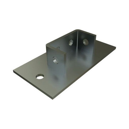 Unistrut P2073SQ-EG, 6″ x 6″ Pad, Steel, 2 Offset 45D Channel, Post Base, 1 pc