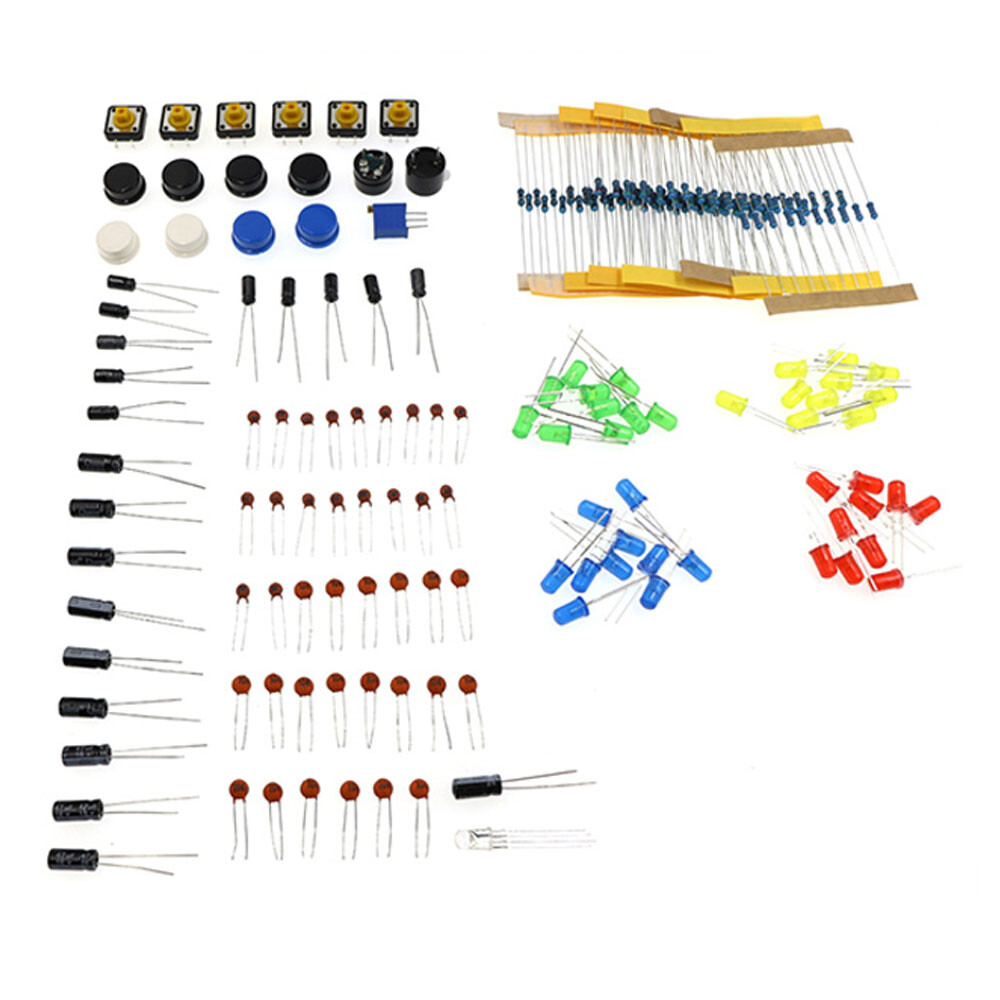 1* UNO R3 Starter Kit For Arduino Resistor/LED/Capacitor/Jumper Wires/Breadboard