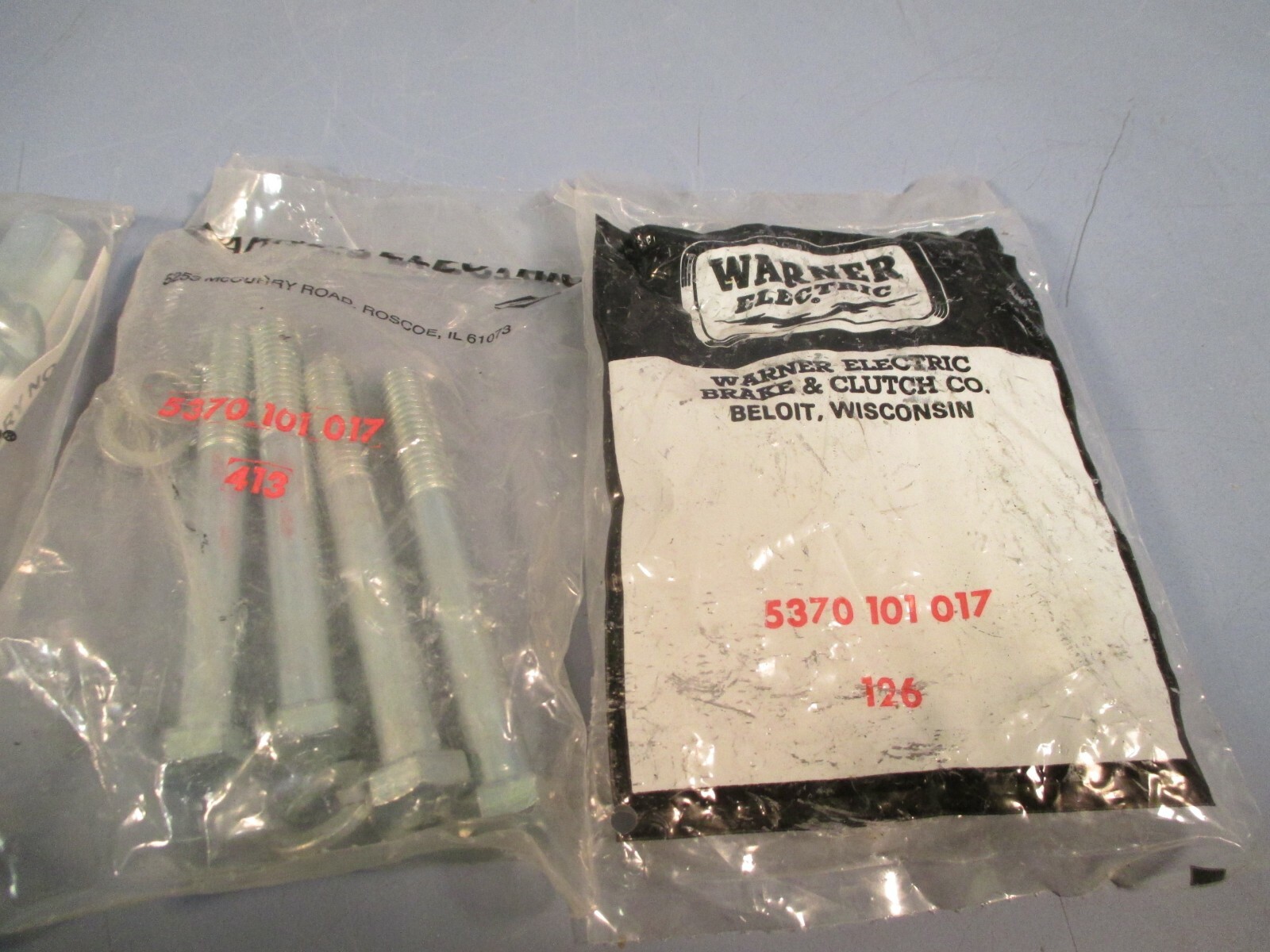 Warner Electric Accessory Mounting Studs (Lot of 3) 5370-101-075 & 5370 101 017