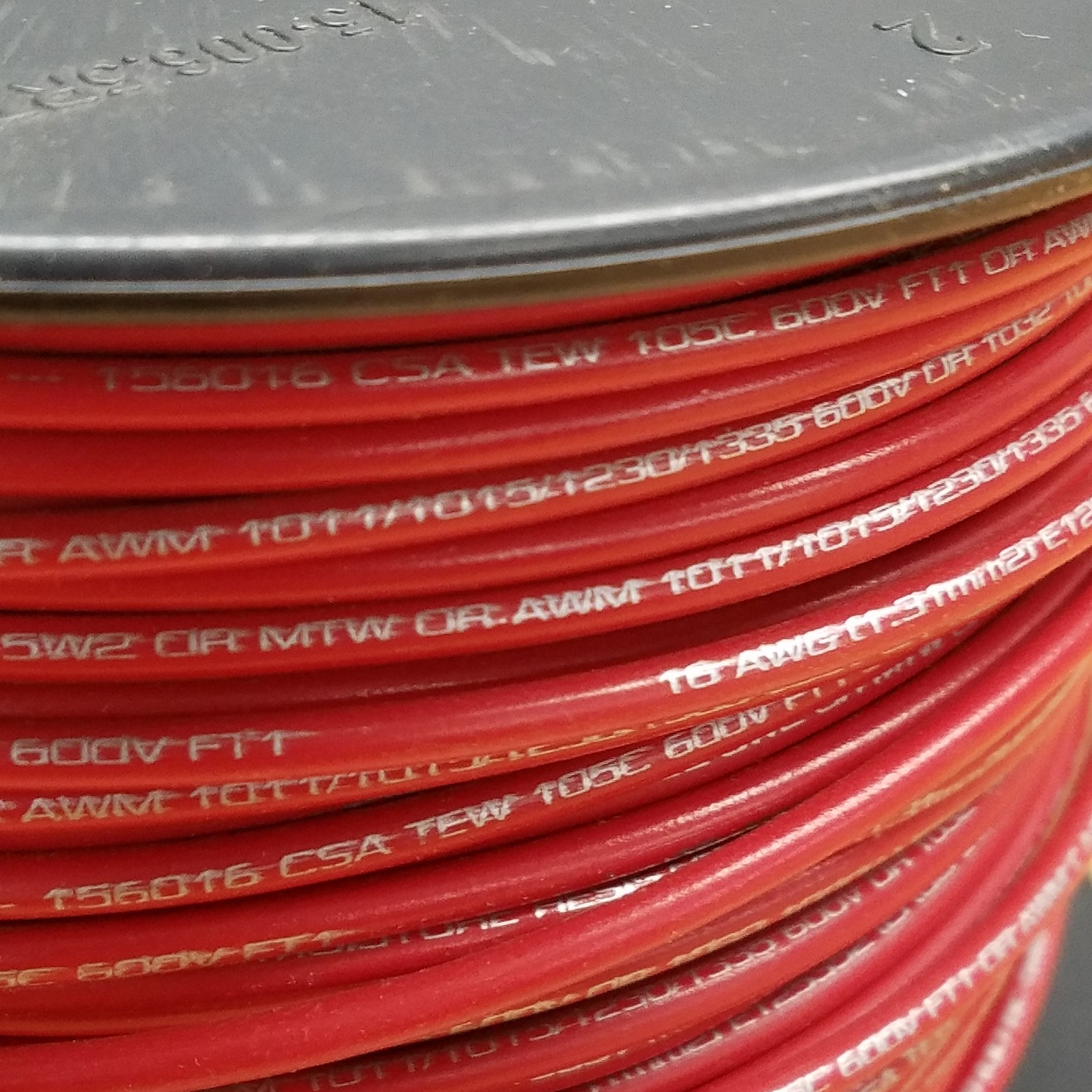Coleman Cable 41102, 16(26/30)MTW Red Wire – NEW
