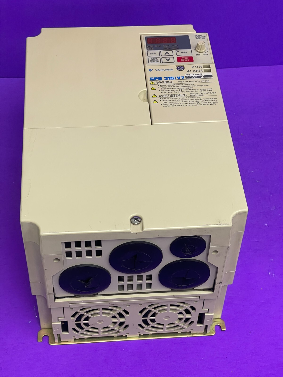 Magnetek GPD315 Model MVB015 7.5 HP Spec 45P51 Inverter VFD 380- 460 VAC 19.6 A