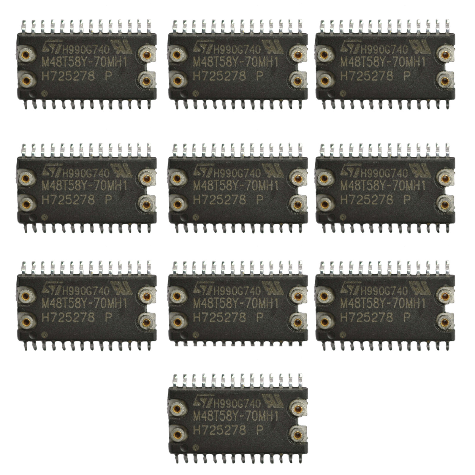 10pc ST Micro M48T58Y-70MH1 IC; ‘Timekeeper’ 64kb SRAM SMD NVRAM RTC SMT USA