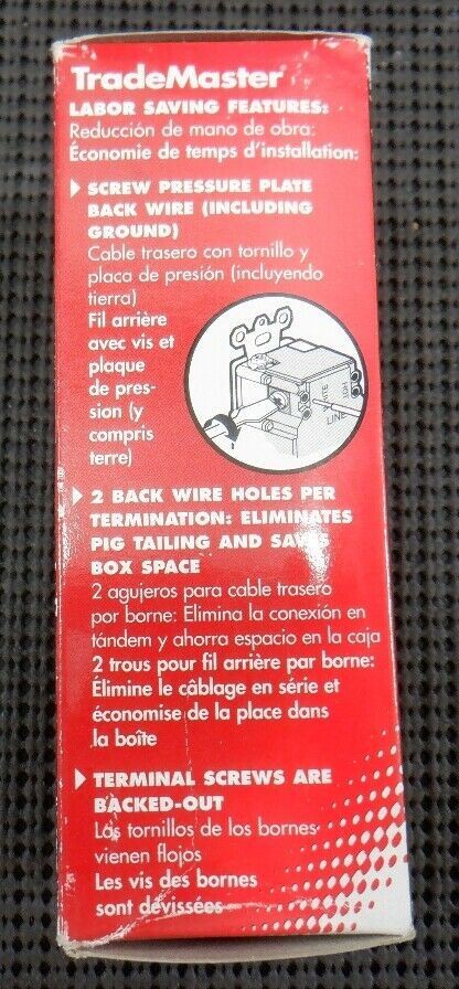 Pass & Seymour 1594-BK 15A 125V GFCI Black Duplex Receptacle Trip Indicator