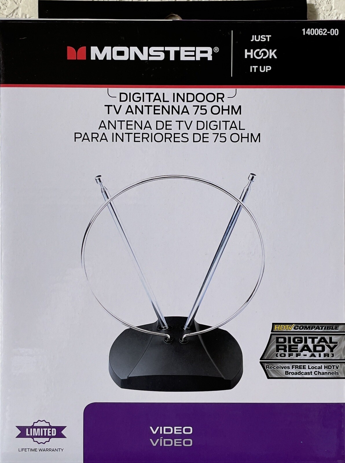 Monster Digital Indoor TV Antenna, 75 OHM #140062-00