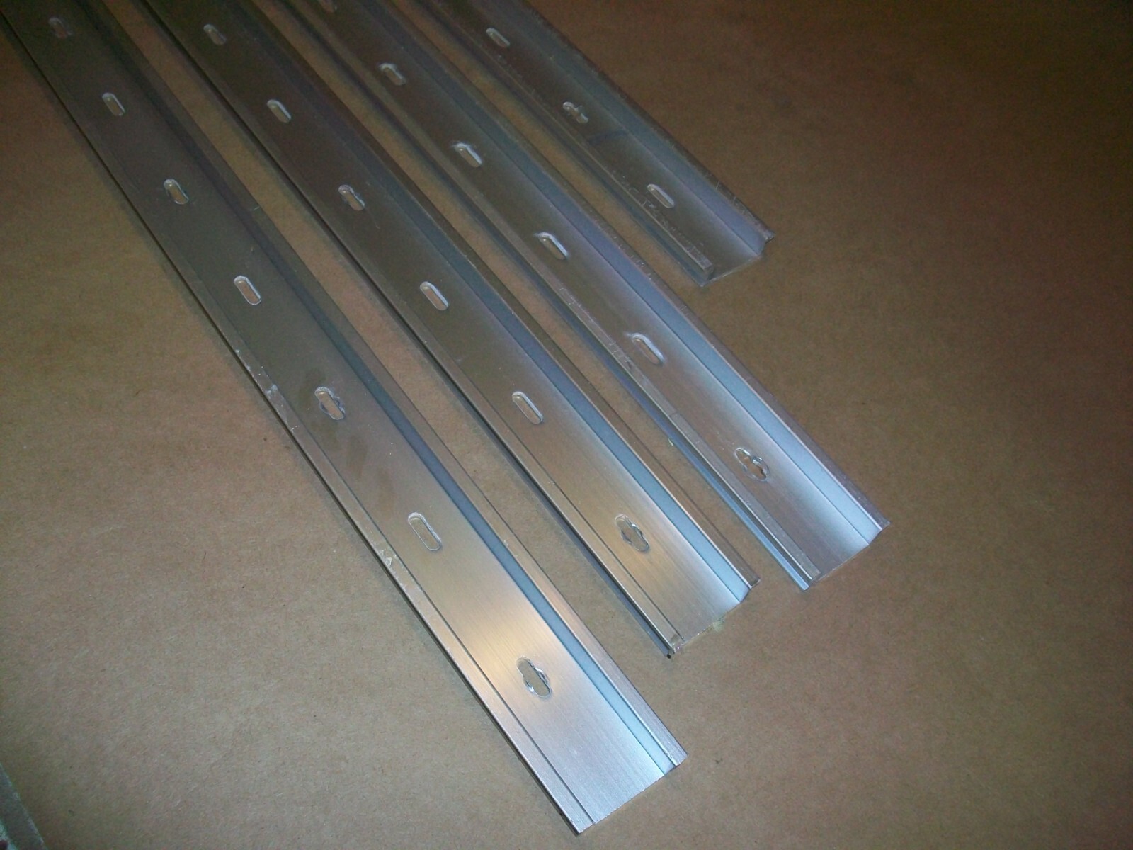 4pc Aluminum Din Rail 27.25″ / 25″ / 17.25″ USED