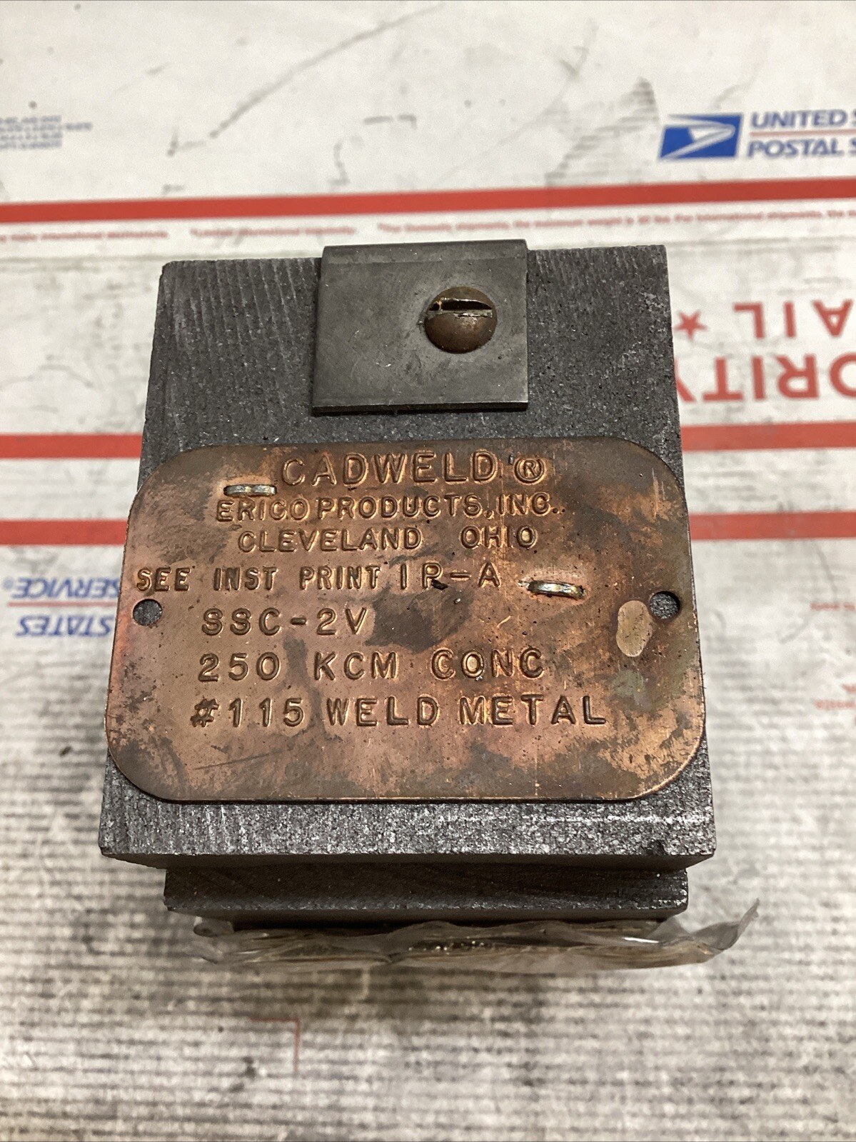 ERICO CADWELD IP-A SSC-2V MOLD 250 KCM CONC RUN & TAP #115 CART ED4U 3295