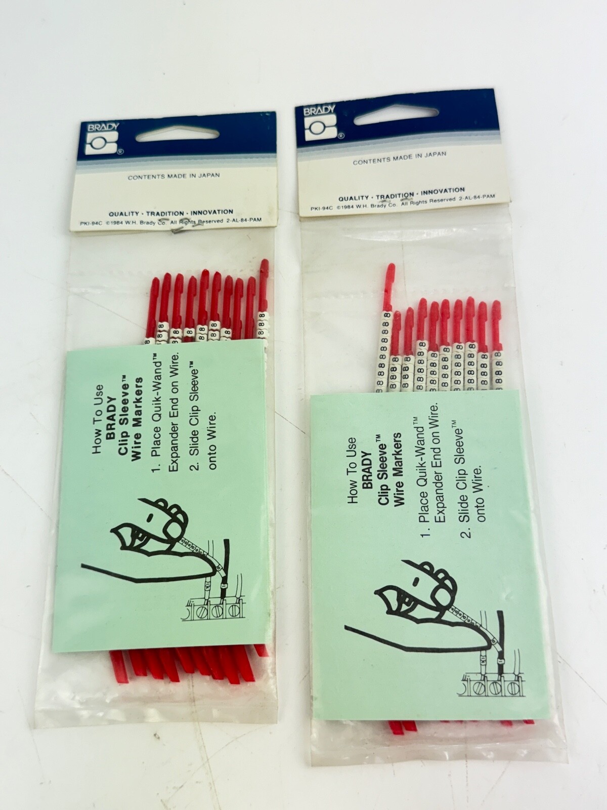 Brady Wire Marker Wand SCN-10-8 *LOT OF 2 BAGS*
