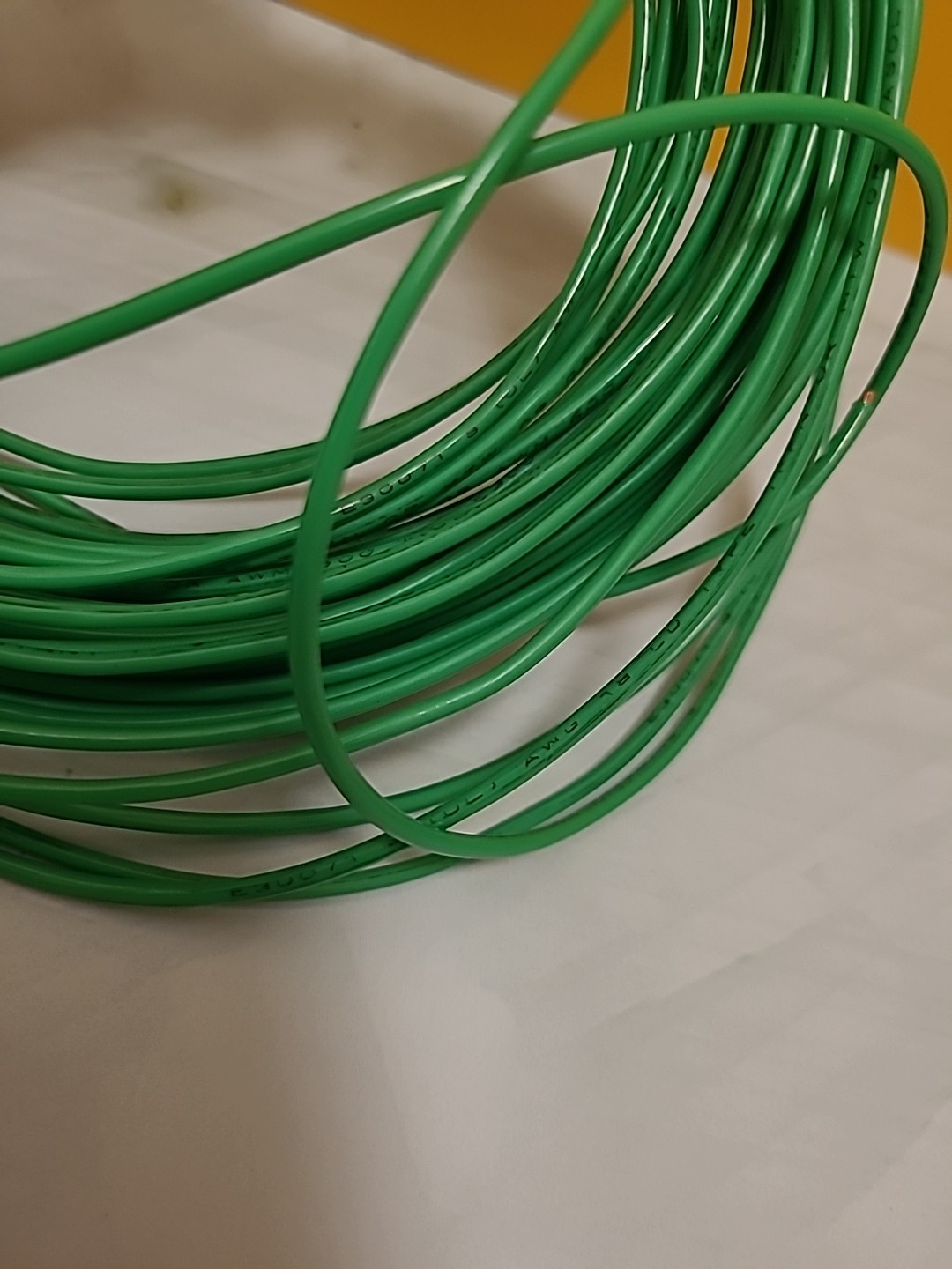 18 AWG 600V TFN SOLID COPPER WIRE 30+ FT BLACK And Green GREAT FOR TRAIN WIRE