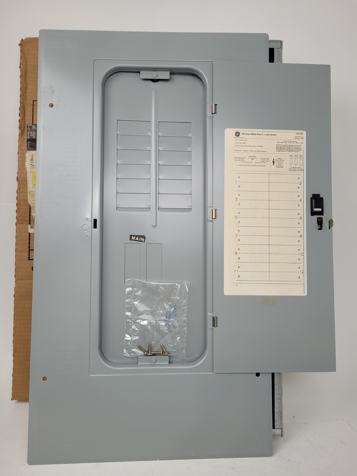 GE Powermark Plus Load Center Main Breaker 12 Circuit 240V 200A Max 1P 3W – New