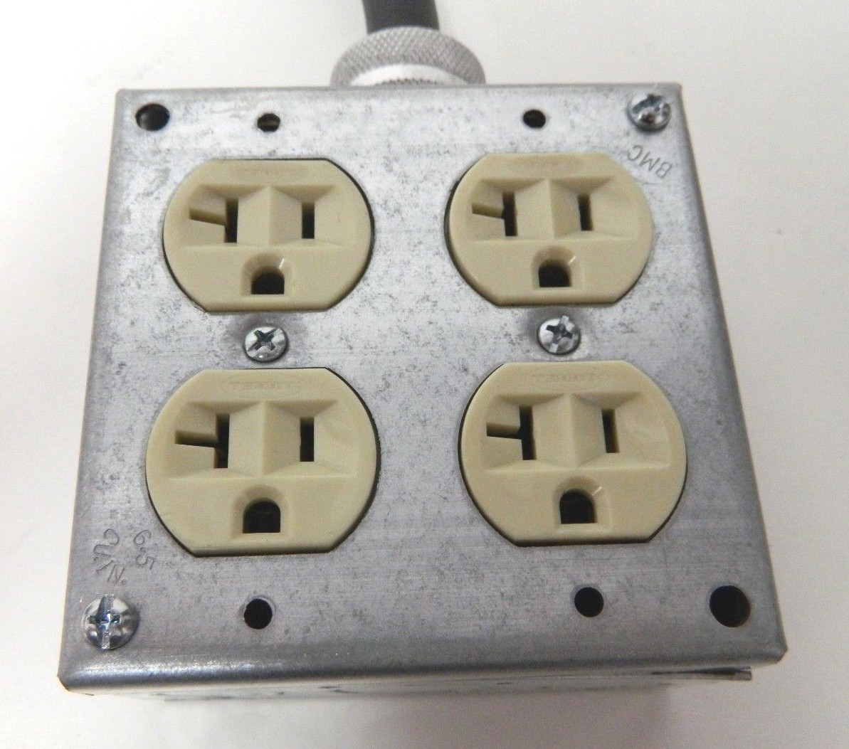 Coleman Cable E54864-H Seoprene 105 10 AWG 3/C SEOOW 600V w/ 4 Way Outlet