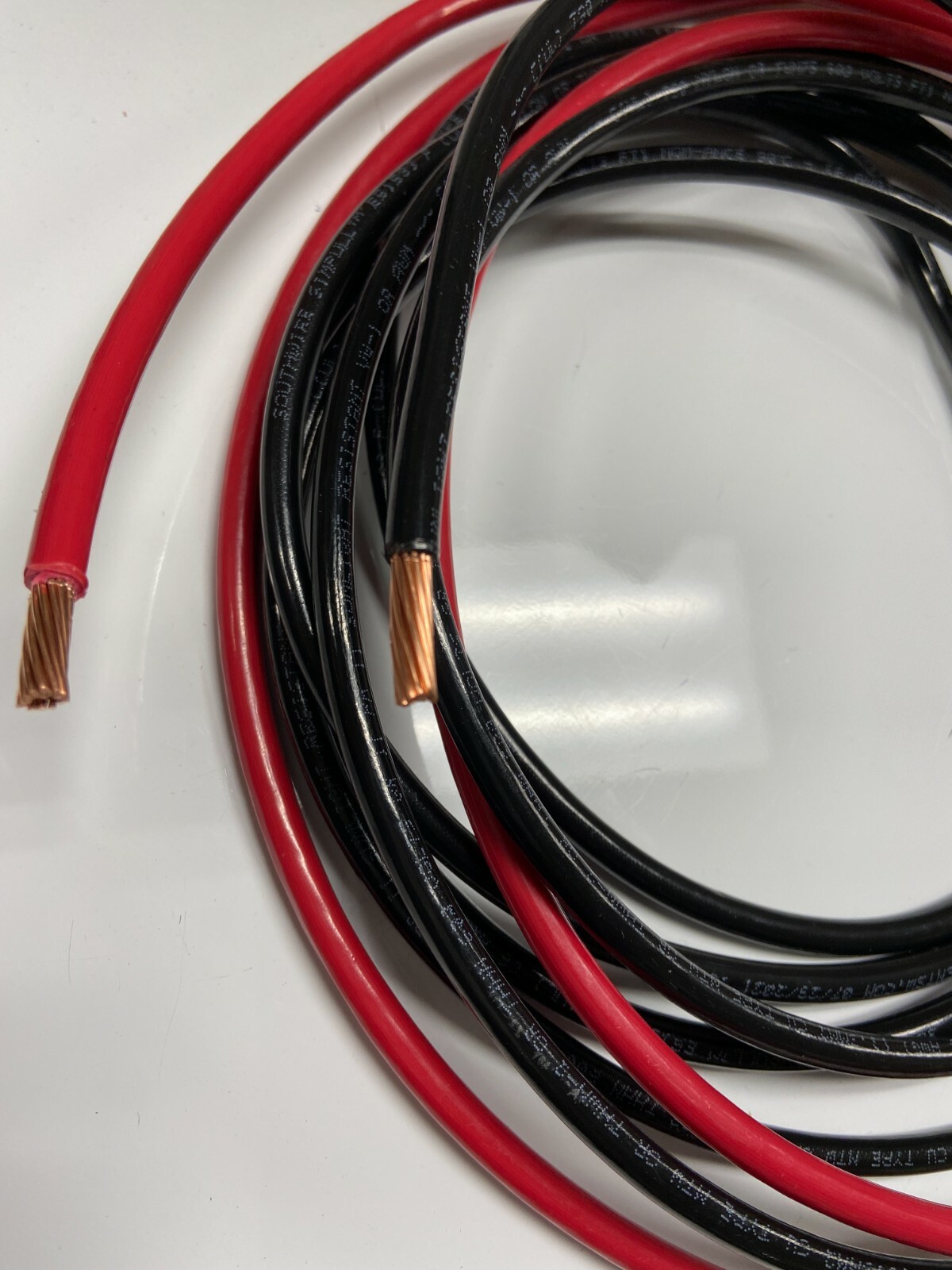 THHN THWN 6 AWG GAUGE 75 BLACK, + 75 RED STRANDED COPPER BUILDING WIRE